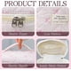thumbnail image 3 of Quilted Makeup Bag, Cute Floral Cotton Cosmetic Bag set, Coquette Bow Makeup Pouch Large Travel Toiletry Bag, 3 of 5