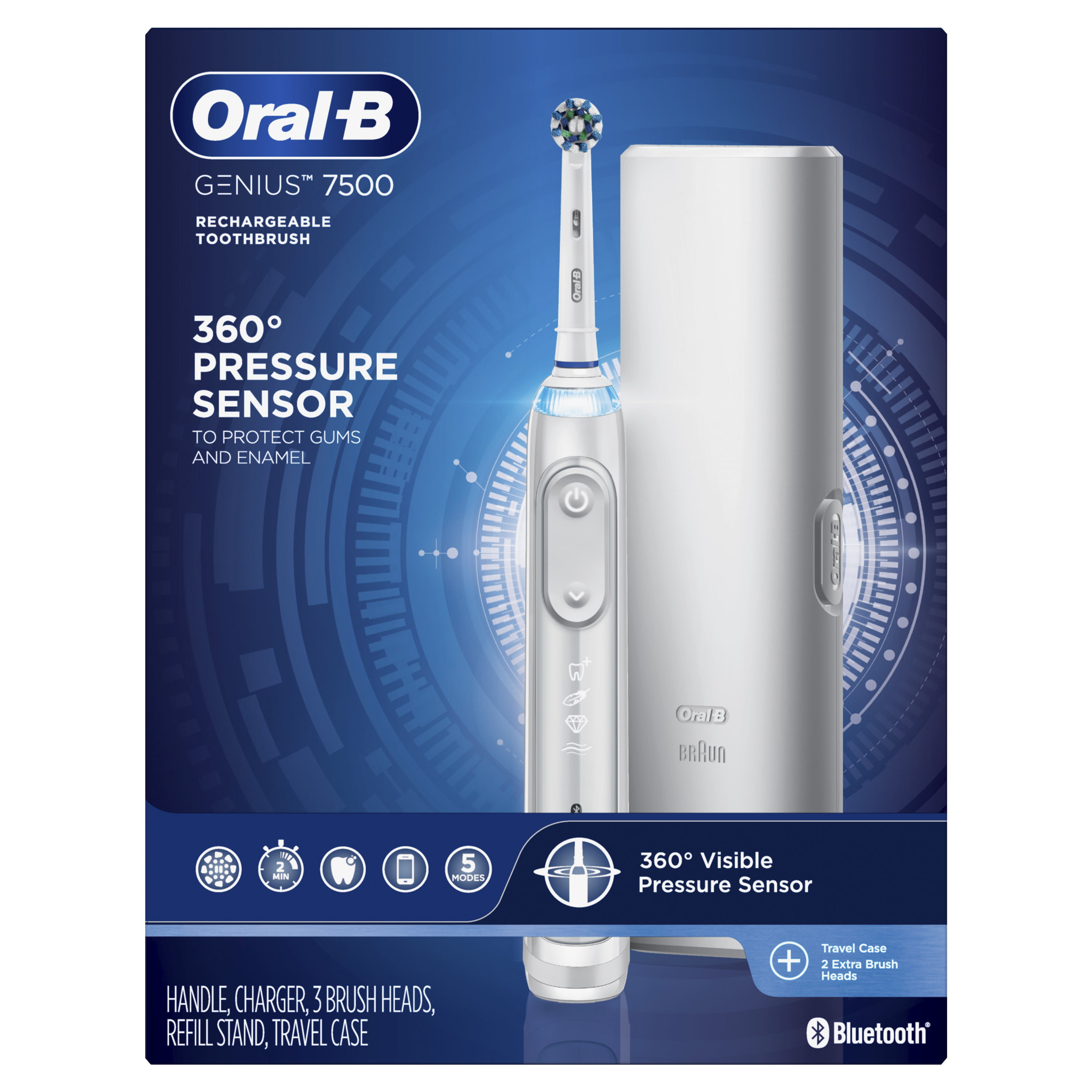 Oral-B 7500 Rechargeable Toothbrush, Black - Walmart.com