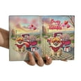 thumbnail image 3 of Be My Valentine's Pomeranian Truck Full of Love Flower Balloon Travel Passport Wallet Pom Dog Lover Gifts PU Leather Passport Holder Cover - 02029, 3 of 5