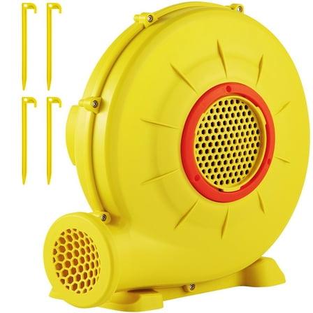 "450W Air Blower, 0.6HP Portable Bounce House Blower Fan - 1750Pa High-Power Inflatable Blower for Bouncy Castles, Jump Slides | Commercial Grade, Yellow"