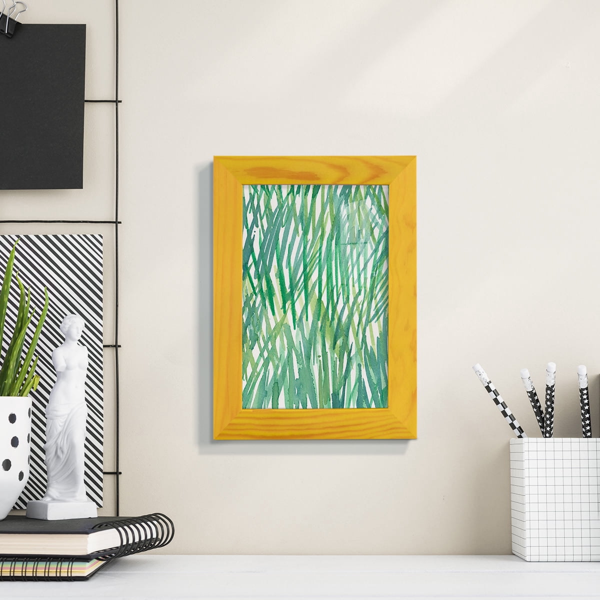 Just Grass I - Framed Print w/glass - Sunflower Yellow