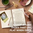 thumbnail image 3 of Sakura Notebook Ruled A4 - Japanese-Inspired Lined Notebook for Effortless Writing - 140 GSM Paper - Hardcover - Built-In Pen Holder - Expandable Inner Pocket - Flat-Lay - 8.3 x 11.7" - Mulberry, 3 of 7