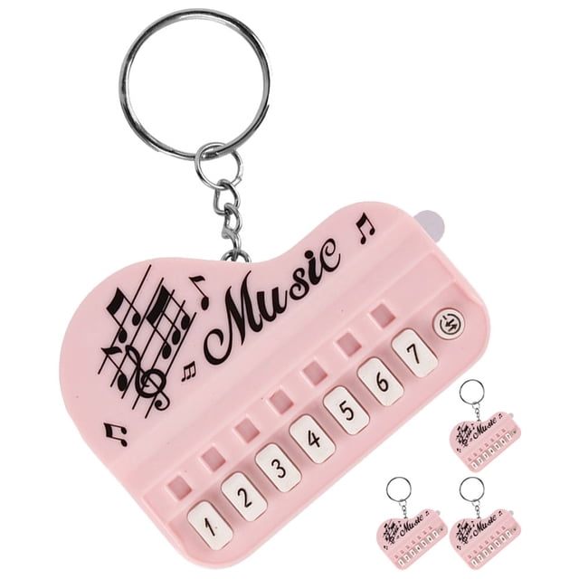 4 Pcs Porte-Clés Clavier de Piano Pendentif de Sac à Dos Instrument de Musique Original Porte-Clés