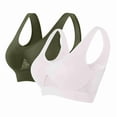 thumbnail image 4 of Sakmal Sport Bras Women Wireless Smoothing Bralette Green Lightly Lined T-Shirt Bras for Women L, 4 of 4