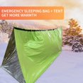 thumbnail image 3 of cámping Tubo de emergencia Tienda de campaña Refugio Saco de dormir Manta para acampar Caminata (Verde) FLhrweasw Nuevo, 3 of 9