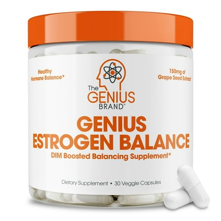 Estrogen Blocker DIM Boosted Supplement Natural Hormonal Balance Support for Men & Women, Genius Estrogen Balance by the Genius Brand