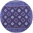 thumbnail image 1 of Ahgly Company Indoor Round Oriental Blue Traditional Area Rugs, 5' Round, 1 of 4
