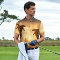 thumbnail image 3 of Rateoe Castle Cool Fire Dragon Pattern Men's Short Sleeve Polo Shirts, Golf Polo Shirts Short Sleeve Performance Moisture Wicking Dry-X-Large, 3 of 6