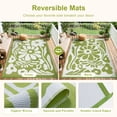 thumbnail image 5 of Moynesa 8'x10' Outdoor Rugs Waterproof, Plastic Straw RV Rugs for Outside, Large Portable RV Outdoor Rugs for Camping, Reversible Flower Picnic Mat for Camper Garden Tent, 5 of 10