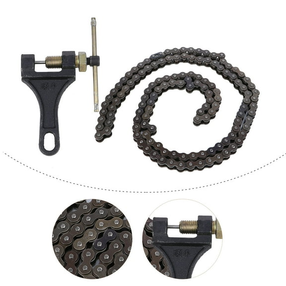 Worgeous 1 Set 132 Links 420 Heavey Duty Drive Chain with Chain Breaker for Motorbike