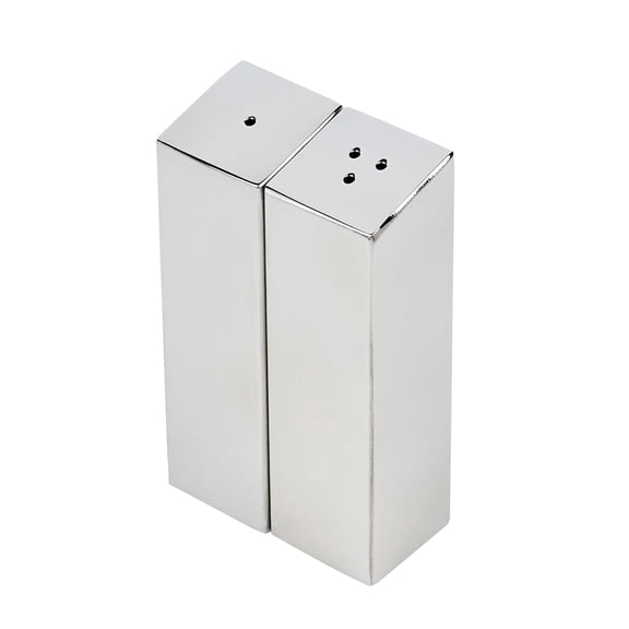 Restaurantware-Chef 101 2 Ounce Salt And Pepper Shaker Set, 1 Durable Embracing Salt And Pepper Set - Dishwashable, Refillable, Gold Steel, For Restaurants Or Pizzerias