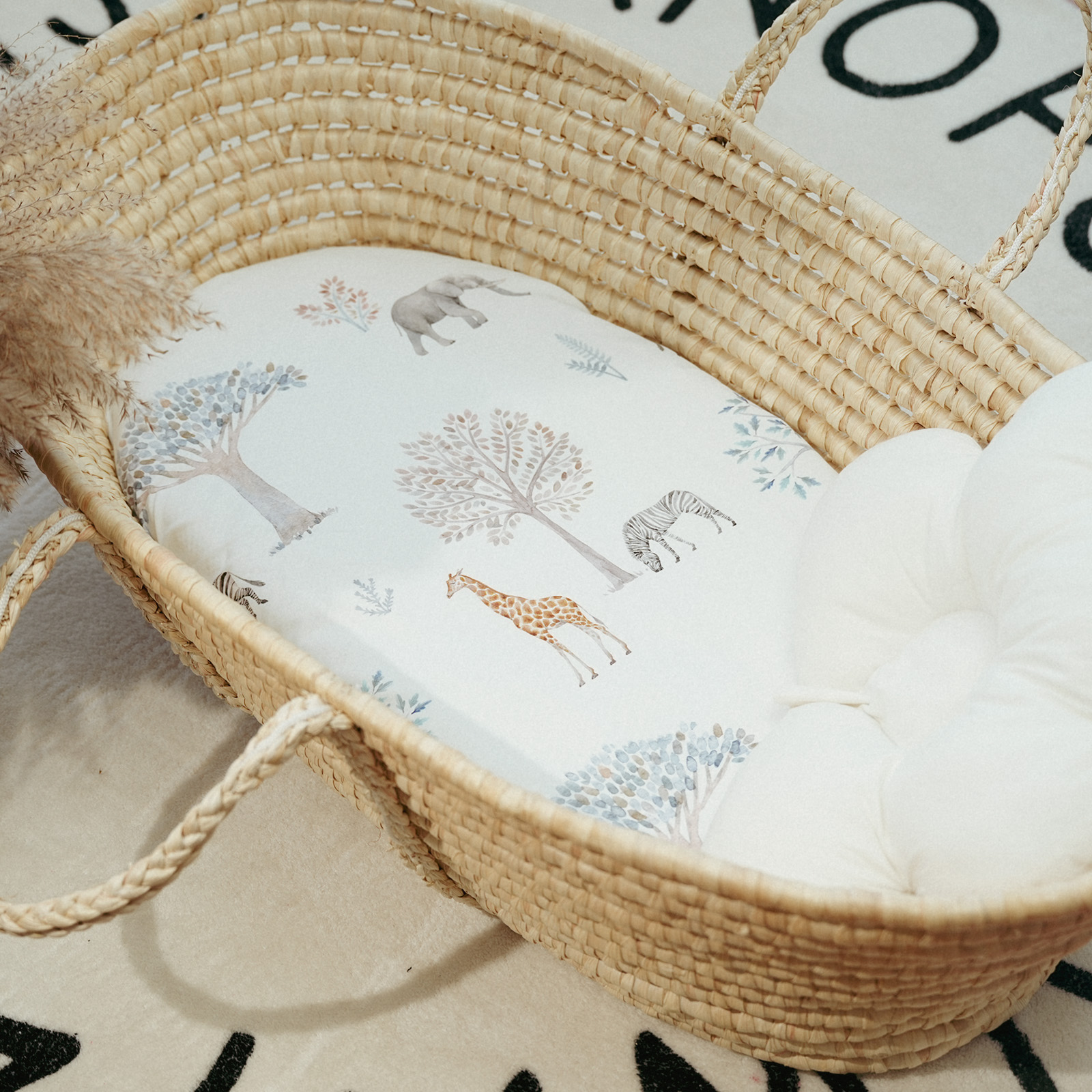 Gllquen Baby Bassinet Sheets Set, Forest & Animals, 2-Pack photo 6