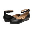thumbnail image 2 of DREAM PAIRS Women's Dress Ballet Low Wedge Round Toe Ankle Strap Casual Shoes Comfortable Flats, 2 of 4