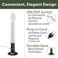thumbnail image 3 of 612 Vermont Electric LED Window Candles with Shatterproof Warm White Bulbs, On/Off Switch, VT-1160A-4 (Antique Black, Pack of 4), 3 of 5