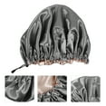 thumbnail image 2 of EeaseCA Adjustable Shower Caps Satin Double Layers Bathing Shower Night Sleep Caps, 2 of 8