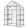 thumbnail image 5 of ZHICHUN  Mini Walk In Greenhouse 4 Shelf Transparent PVC Cover Waterproof Plant Green House 56 X 29 X 77 Inch For Indoor Outdoor Garden Backyard Patio Use, 5 of 10