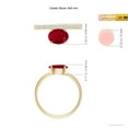 thumbnail image 5 of ANGARA Natural Oval 1.25 ct Ruby Off-Centered Solitaire Ring With Diamonds in 14K Yellow Gold for Women (Size-8x6mm) | July Birthstone, Anniversary, Jewelry Gift for Women | Natural Ruby Ring, 5 of 9