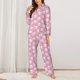 thumbnail image 2 of Fotbe Cute Cat Conjunto de Pijama de Manga Larga para Mujer con Estampado, Ropa de Dormir de 2 Piezas, Conjunto de Casa Suave y Cómodo con Bolsillos-Medium, 2 of 7