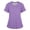 Purple, variant on Iaqnaocc Scrubs for Women Classic Wrinkle-Resist Nurse Uniforms Trendy V Neck Side Slits Scrub Tops Breathable Short Sleeve Medical Workwear with Pockets Black M