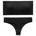 thumbnail image 2 of Hrsba Wireless Bras for Women,Seamless Push Up Bandeau Bra and Panty Set Breathable Contoured Support Comfortable Bras for Ladies, 2 of 4