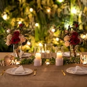 Glasseam 3.3x8 Inch Glass Cylinder Vases Set of 6 Clear Floating Pillar Candle Vase in Bulk for Centerpieces