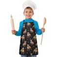 thumbnail image 2 of Pitbull Dog and Footprint Kids Aprons for Girls and Boys,Adjustable Neck Strap Toddler Aprons for Kids Cooking Baking, 2 of 7