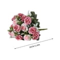 thumbnail image 3 of Rijanmt European Style 15 Bundles Luxury Faux Rose Bouquet,No Fading Artificial Peony Flowers,Faux Floral Bundles With Stem,Vase Floral Arrangements For Home Bridal Wedding Party Table,11.81" H,C, 3 of 7