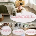 thumbnail image 6 of Love You Washable Area Rug&nbsp;6 ft Valentine's Day Romantic Pink Quote Pink Background Soft Round&nbsp;Rugs for Living Room, Non Slip Carpet for Bedroom&nbsp;Entryway Dining Room, 6 of 9