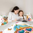 thumbnail image 4 of Manfei Kawaii Dalmatian Twin Comforter Sets, Cartoon Rustic Dog Bedding Set, White Orange, Gray Reversible, 2pcs, 1 Comforter and 1 Pillowcase, 4 of 7