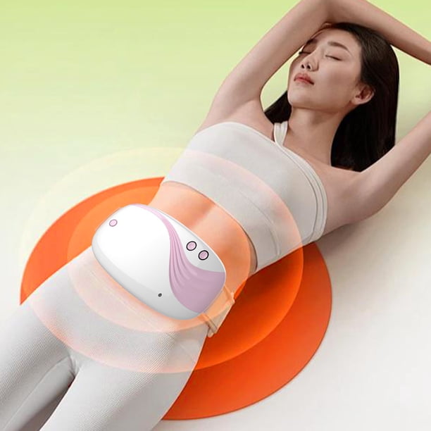 Almohadilla térmica portátil para alivio de espalda lumbar y abdominal | Calentamiento rápido de grafeno | 3 niveles de calor y 3 modos de masaje | Recargable 1800mAh | Correa ajustable | 17x7x3cm |