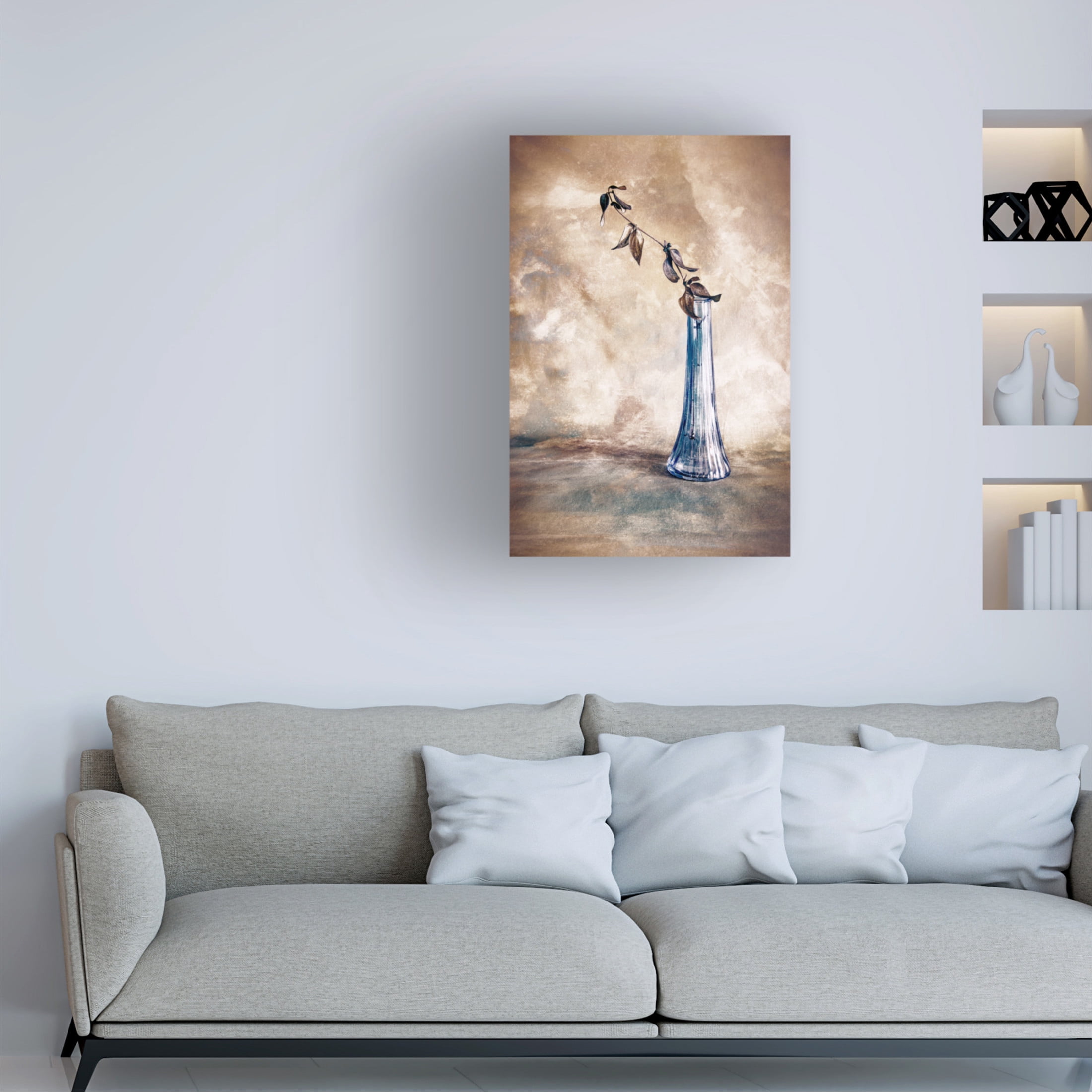 Canvas Wall Art - Cicek Kiral 'Blue Dreams' Wall Art for Living Room, Bedroom, or Office Décor by Trademark Fine Art - 22 x 32 Inches