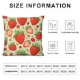 thumbnail image 5 of Creowell Strawberries Leaves Berries Pillow Cushion Covers for Sofa Couch Home Decor Summer High-Quality 1PC 18x18in, 5 of 5