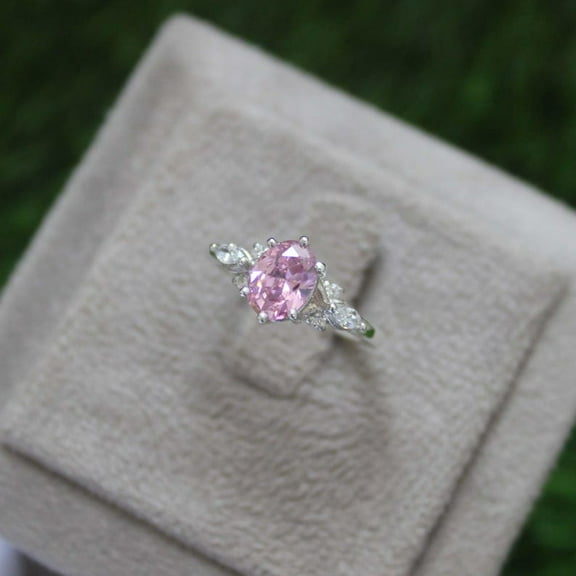 Natural Pink Sapphire Ring, 925 Sterling Silver Ring, Gift for Her, Gemstone Ring, Birthstone Rings for Women, Gift For Her