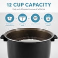 thumbnail image 4 of AROMA&reg; 6-Cup (Uncooked)/ 12-Cup (Cooked) Slow Cook Rice Cooker and Brown Rice Cooker with Lift-Out Pot Handles and Silicone Storage Lid, PFAS-Fre, 4 of 7