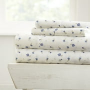 Merit Linens Floral Pattern 4 Piece Bed Sheet Set