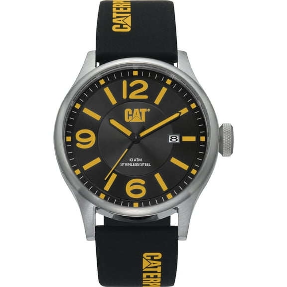 Caterpillar Men's 22 mm Dressy Stainless Steel Multi-Strand Wristwatch, Black