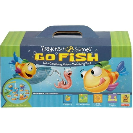 Playchest Games Go Fish Color Matching Memory Fun for 2-4 (Best Three Player Games)