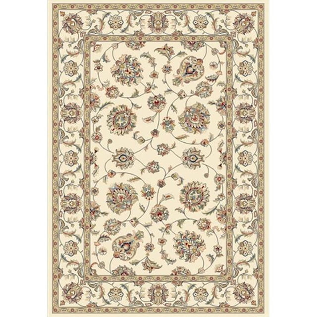 Dynamic Rugs AN69573656464 Ancient Garden 5 ft. 3 in. x 7 ft. 7 in. 57365-6464 Rug - Ivory/Ivory