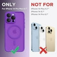 thumbnail image 2 of Magnetic for iPhone 14 Pro Max Case, [Compatible with MagSafe] [Full Camera Protection] Shockproof Protective Slim Translucent Matte Phone Case for iPhone 14 Pro Max 6.7'',Neon Purple, 2 of 14