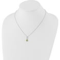thumbnail image 3 of Sterling Silver Ss Rh Plated White Ice .01 Ct. Diamond And Peridot W/2In Ext. Necklace (Width 1.25) (Length 18) - Jbsp, 3 of 5