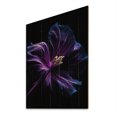 thumbnail image 2 of Designart "Purple Black Daisies Flower Fusion Floral Contrasts" Floral Print on Natural Pine Wood, 2 of 5