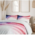 thumbnail image 6 of Ambesonne 4th of July Duvet Cover Sets, Grunge Flag Art, 2-King, Scarlet Navy Blue White, 6 of 7