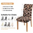 thumbnail image 6 of Chic Leopard Dining Chair Covers 4 Pack Unique Polka Dot Print Washable Polyester Stretch Slipcovers Removable Seat Protector for Classic Dining Room, 6 of 7
