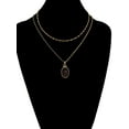 thumbnail image 2 of Believe by Brilliance Women's Wildflower Double Necklace Set in 14KT Gold Flash Brass, 2 of 6