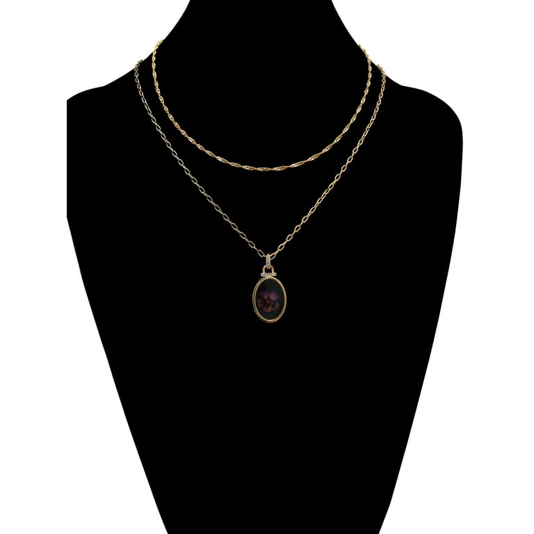 Believe by Brilliance Women's Wildflower Double Necklace Set in