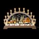 thumbnail image 5 of Adorno de puente de vela LED iluminado de madera de Papá Noel navideño, decoración navideña para interiores, funciona con pilas, 5 of 7