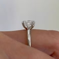 thumbnail image 2 of Cora Jewellery 3CT Double Prong Oval Moissanite Hidden Halo Engagement Ring For Women, 10K White Gold, 2 of 6