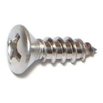 #12 x 3/4" 18-8 Stainless Phillips Oval Head Sheet Metal Screws (50 pcs.)