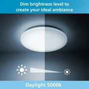 Philips LED 90-Watt 11 Slim Drum Ceiling Light, Frosted Daylight, Dimmable, Flush Mount (1-Pack)