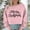 Pink-2, variant on Women's Christmas Sweatshirt Long Sleeve Crewneck Croppde Letter Printed Pullover Top Black-2 2XL